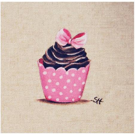 tissu cup cake rose