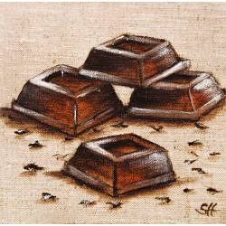 carré de chocolat illustration