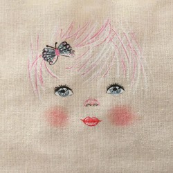 Visage pour poupée en tissu...