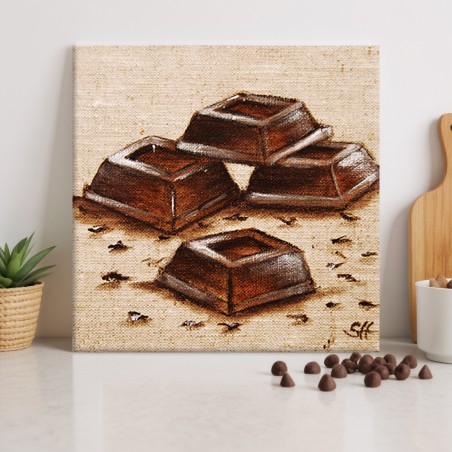 tableau carrés de chocolat
